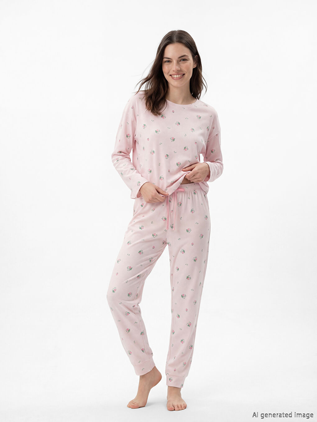 Жінка РОЖЕВИЙ Піжамний комплект-1