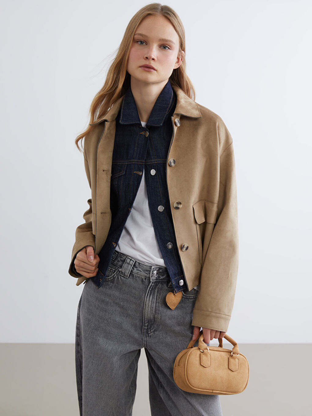 ქალთა ზამშის სტილის პერანგის ჟაკეტი