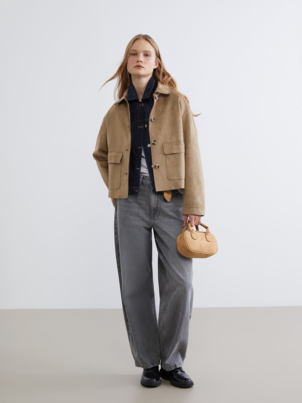 ქალთა ზამშის სტილის პერანგის ჟაკეტი-1