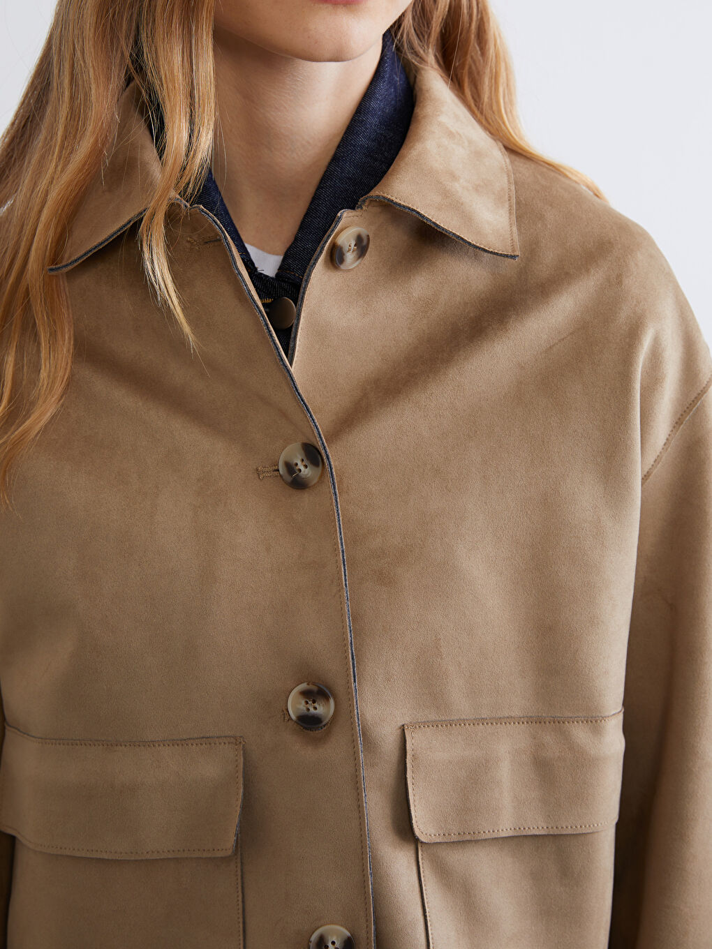 ქალთა ზამშის სტილის პერანგის ჟაკეტი-2