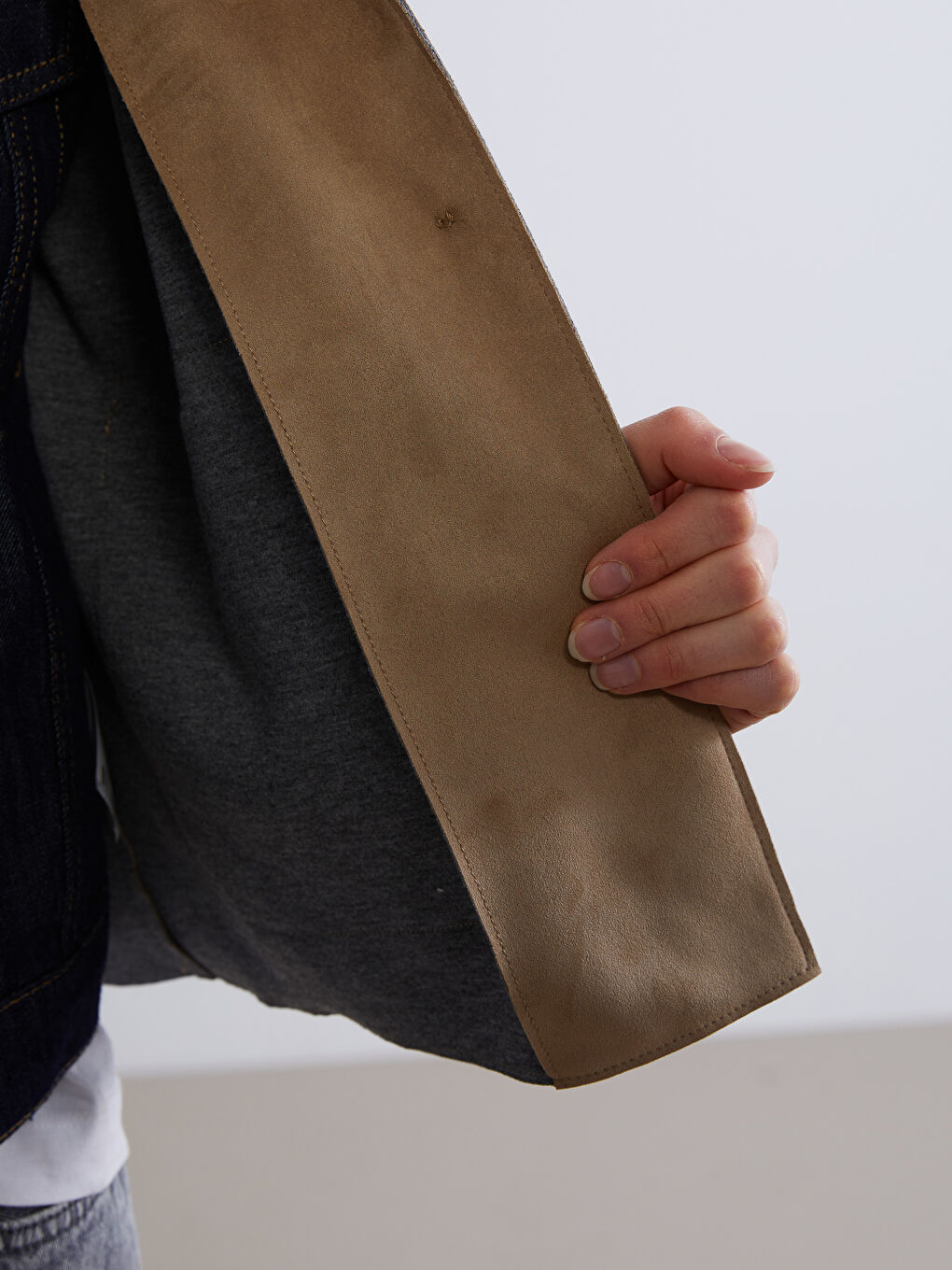 ქალთა ზამშის სტილის პერანგის ჟაკეტი-3