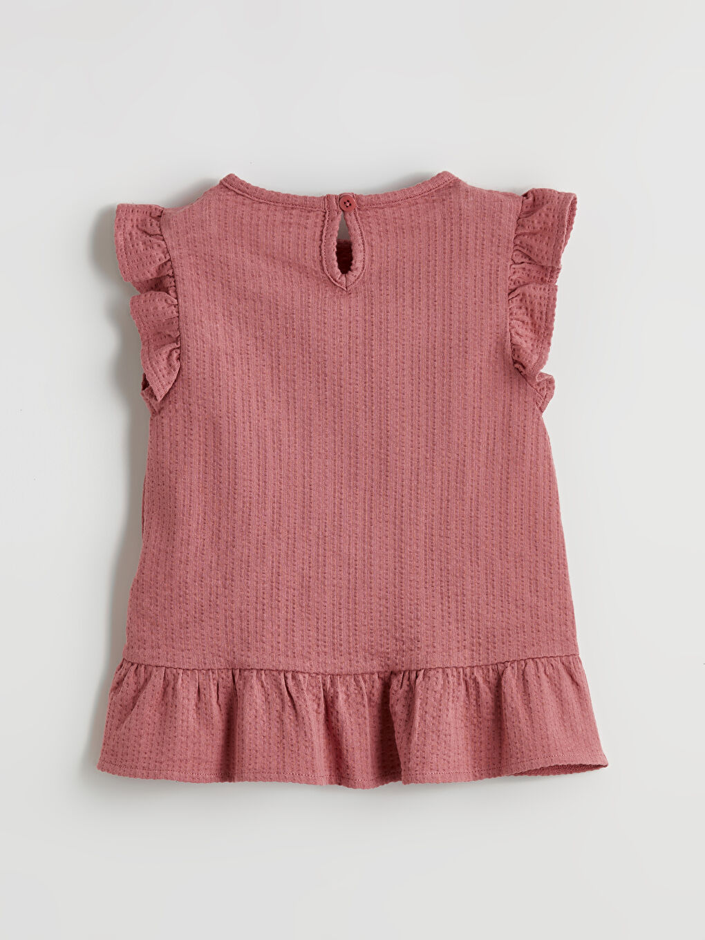 Set de bluză și pantaloni scurți pentru fete cu detaliu fundiță-3