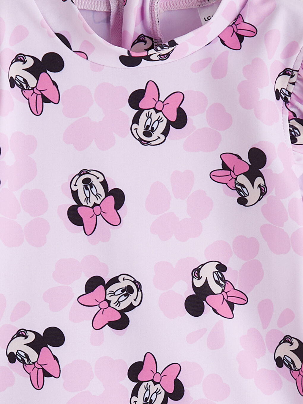 Pembe Minnie Mouse Baskılı  Kız Çocuk Mayo-1