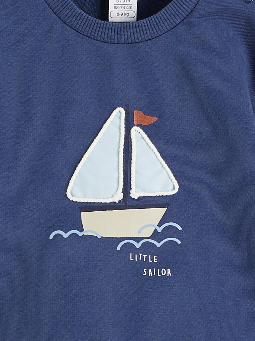 Lacivert Baskılı Erkek Bebek Sweatshirt-1