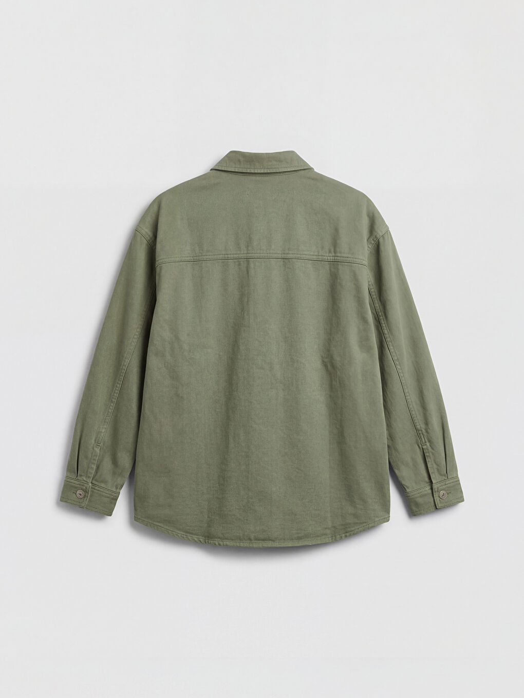 جاكيت قميص غبردين واسع بياقة للسيدات-1