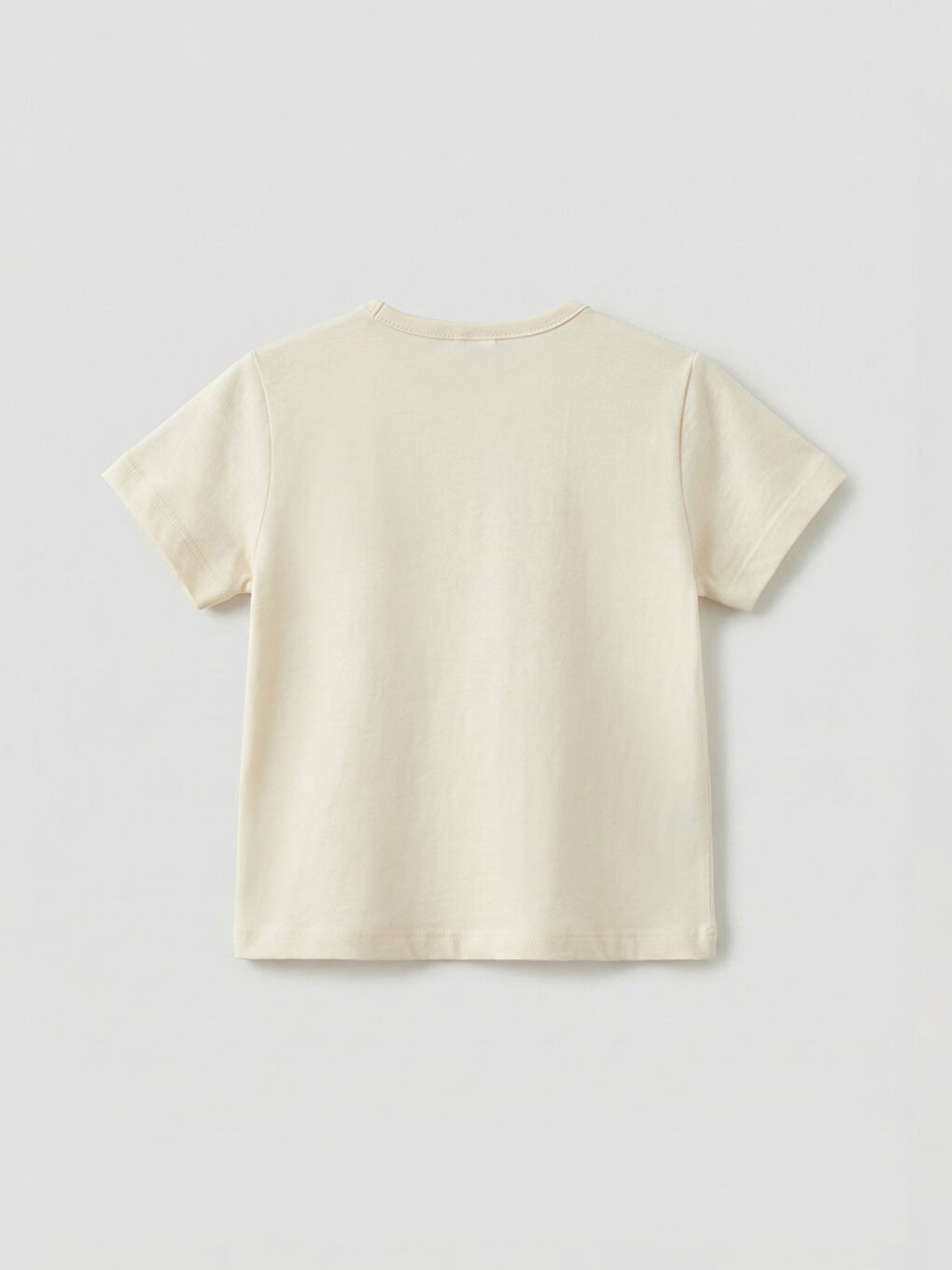 Ekru Kısa Kollu Erkek Bebek Tişört-1