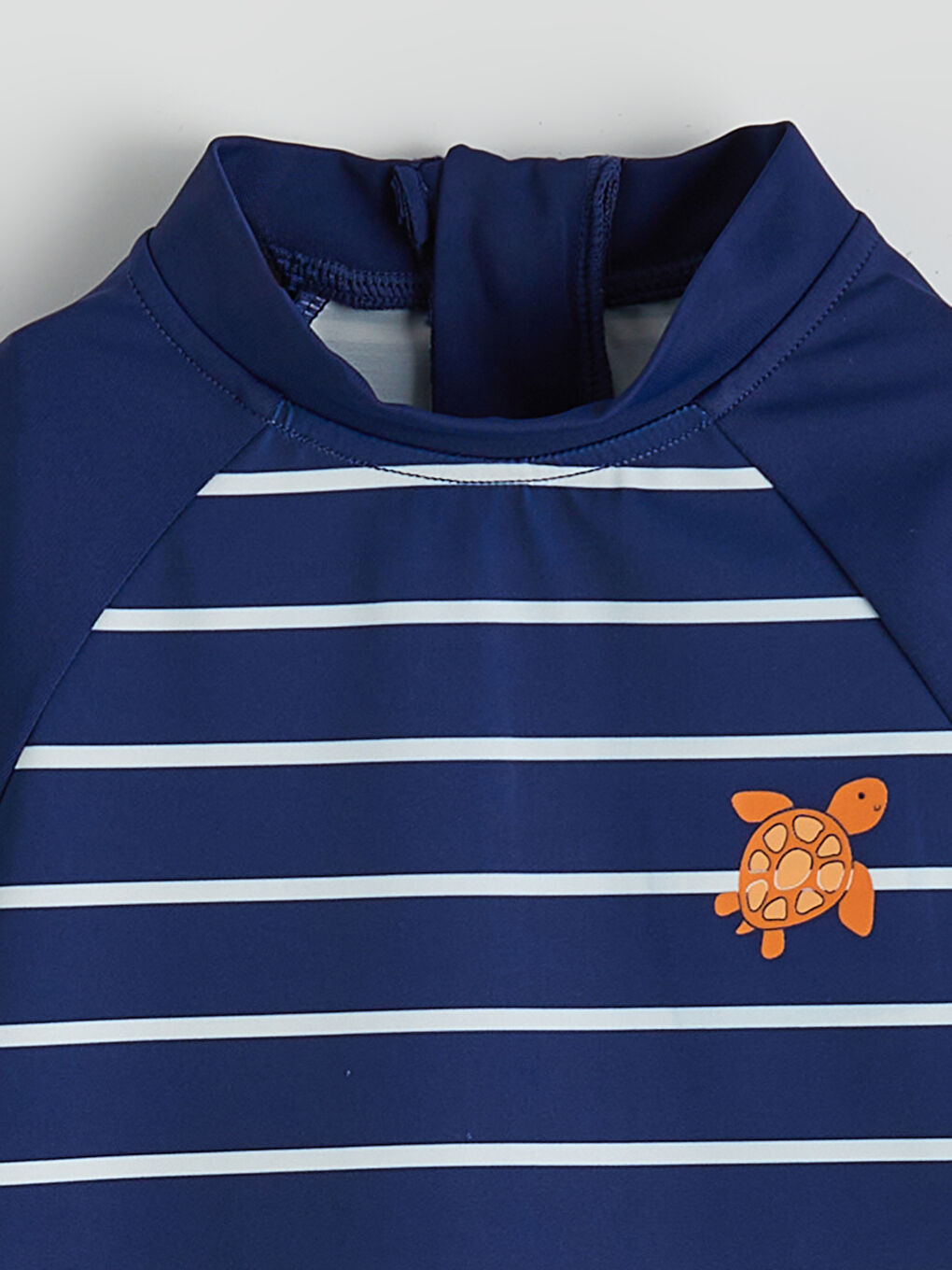 Lacivert Baskılı Erkek Bebek Tulum Mayo-1