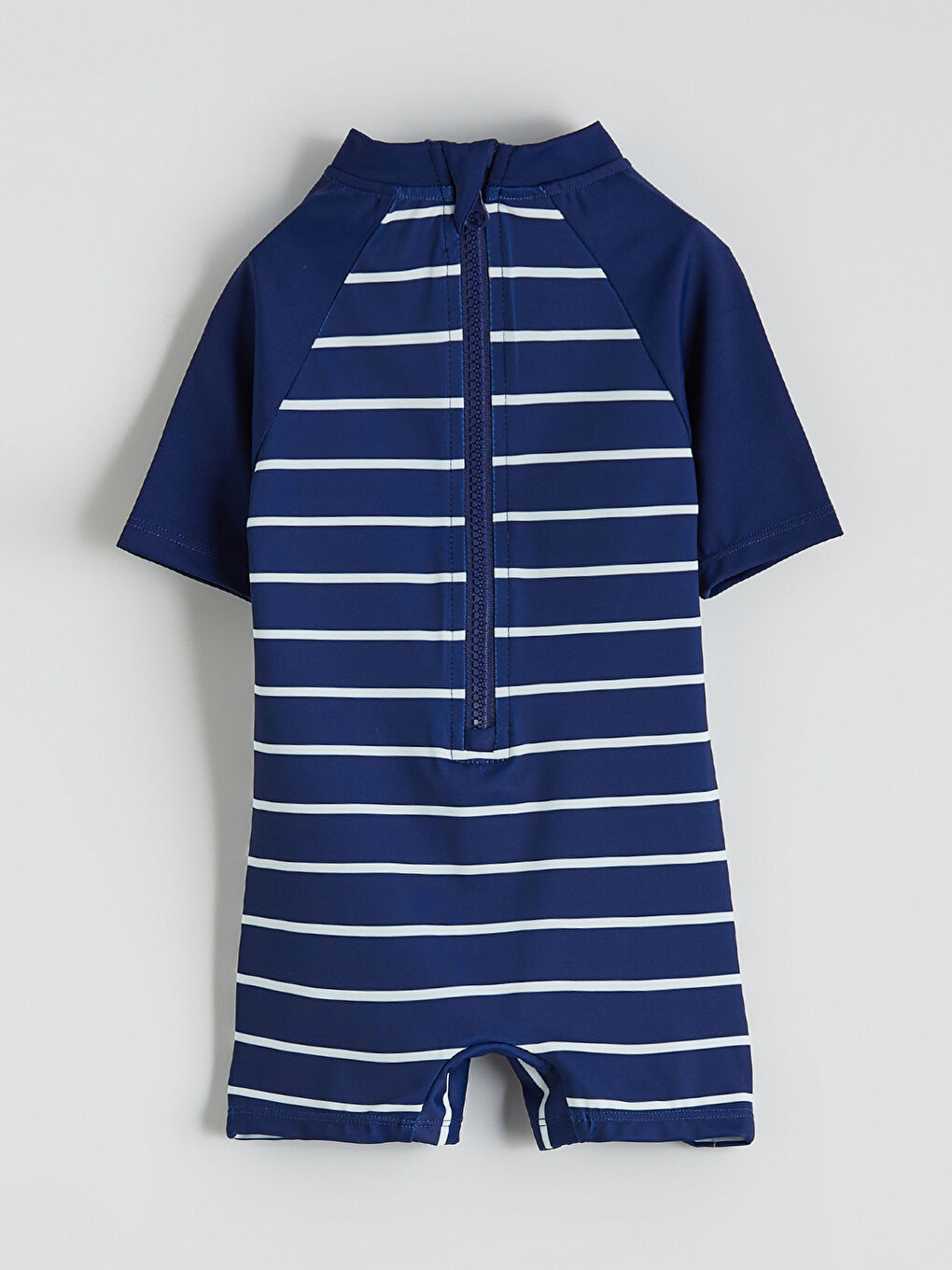 Lacivert Baskılı Erkek Bebek Tulum Mayo-2