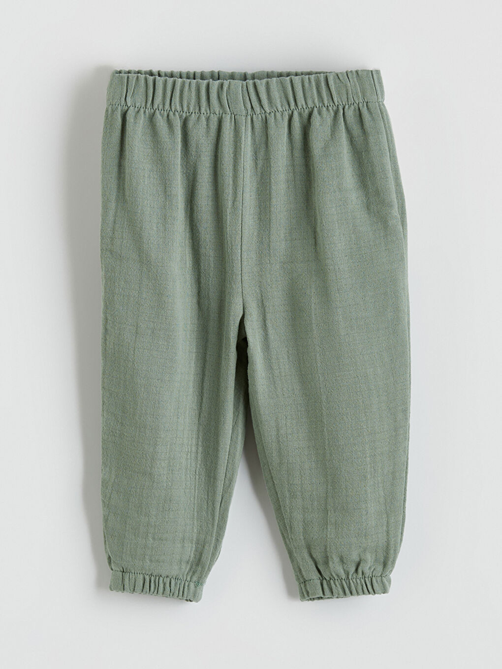 Yeşil Beli Lastikli Regular Fit Erkek Bebek Pantolon