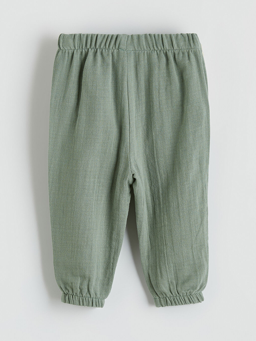 Yeşil Beli Lastikli Regular Fit Erkek Bebek Pantolon-1