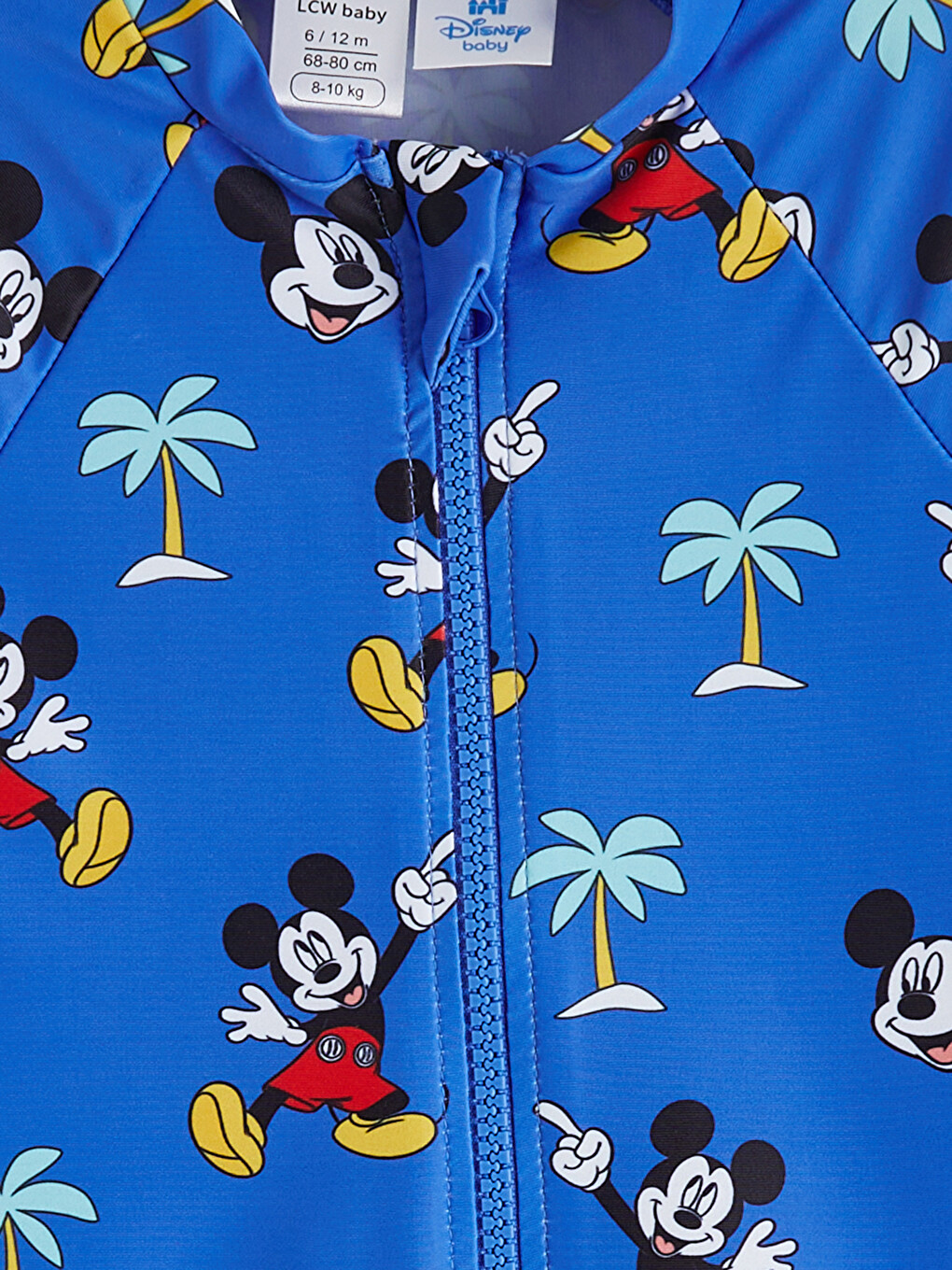 Mickey Mouse Baskılı Erkek Bebek Tulum Mayo-1