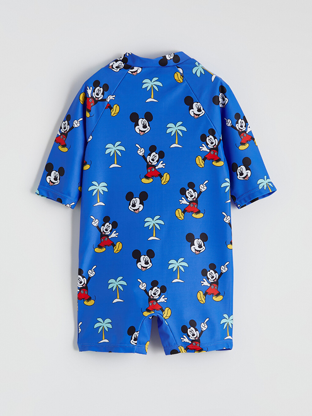 Mickey Mouse Baskılı Erkek Bebek Tulum Mayo-2