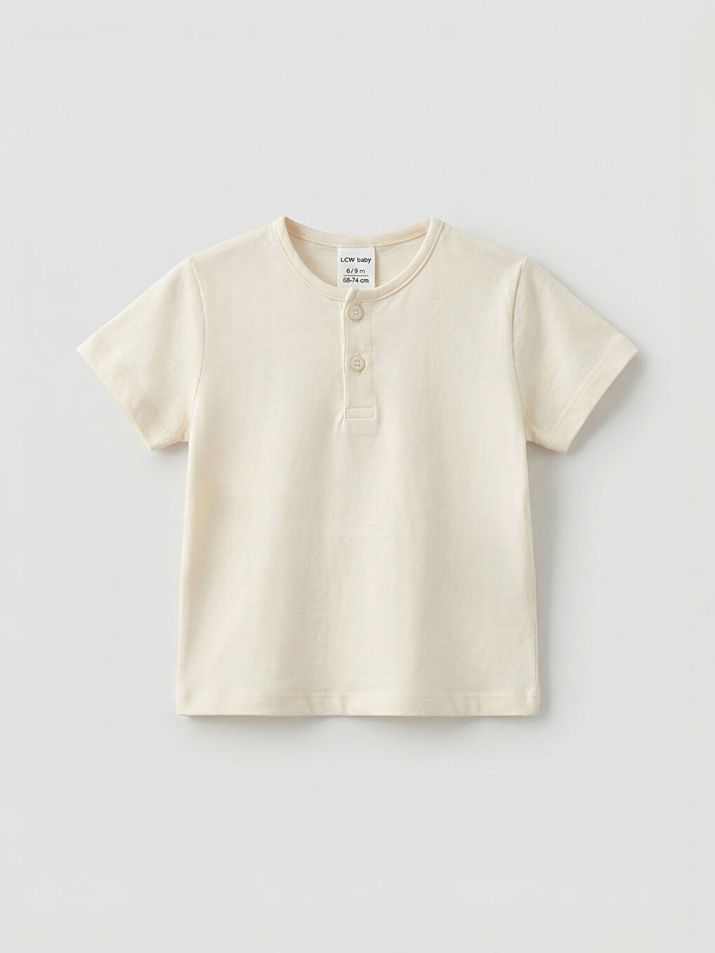 Ekru Keten Görünümlü Erkek Bebek Takım-1