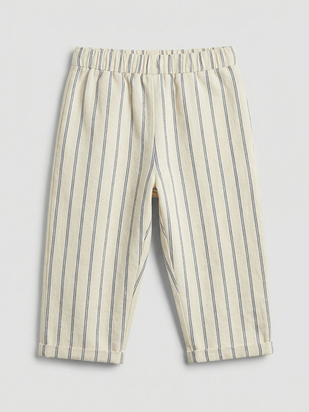 Ekru Keten Görünümlü Erkek Bebek Takım-3