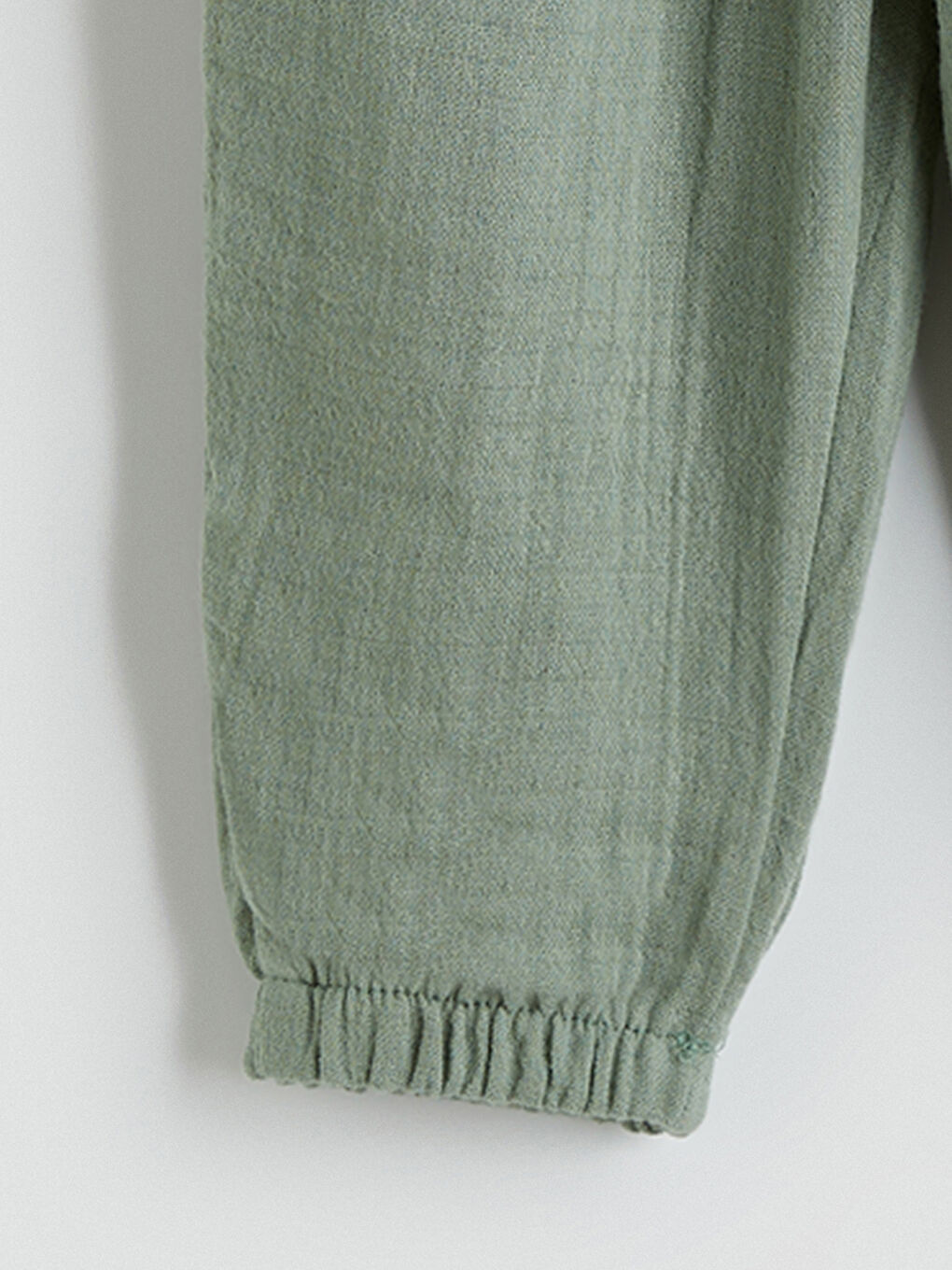 Ekru Müslin Kumaş Hakim Yaka Erkek Bebek Takım-5