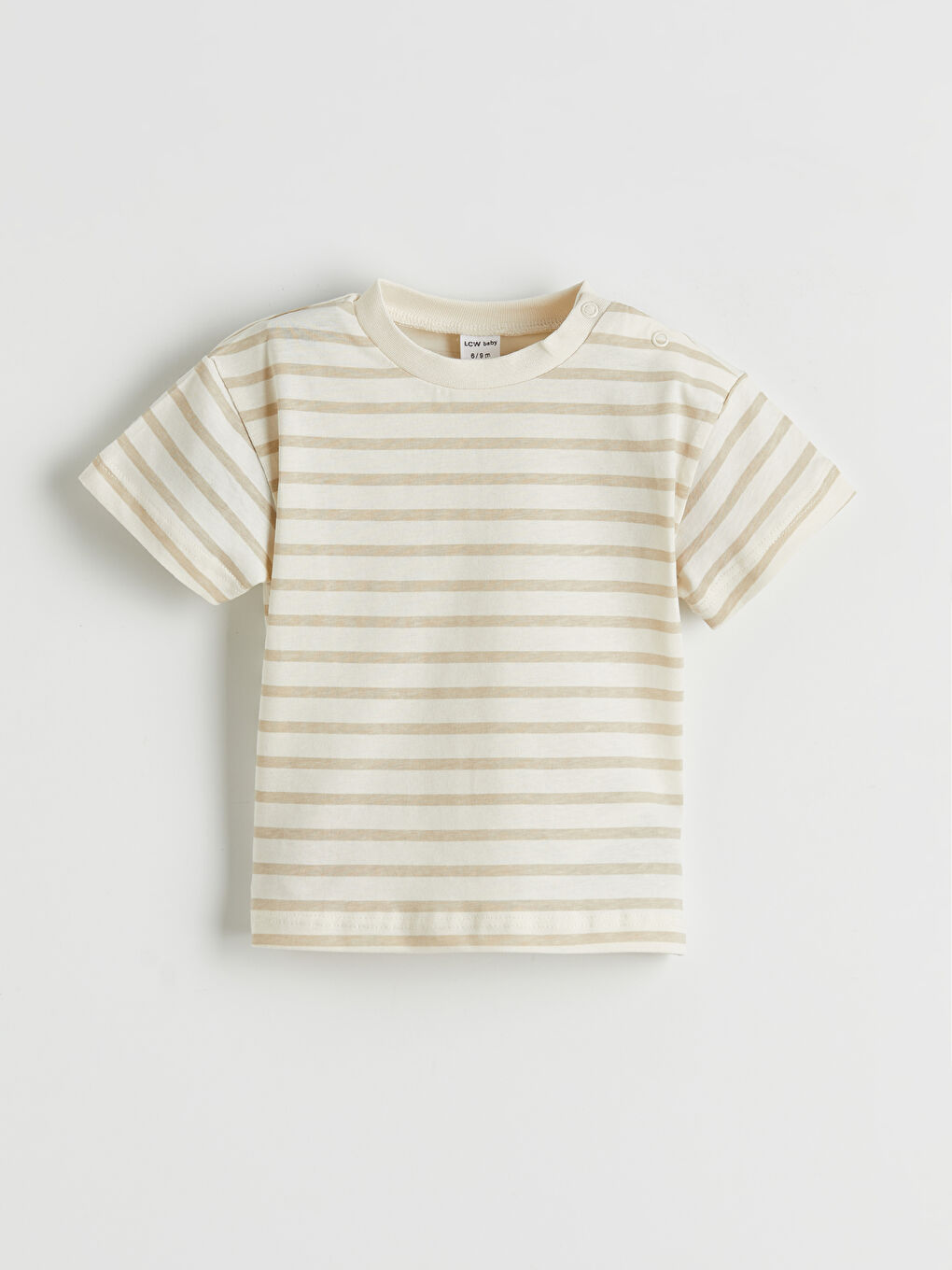 Kahverengi Çizgili Erkek Bebek Salopet ve Tişört-3