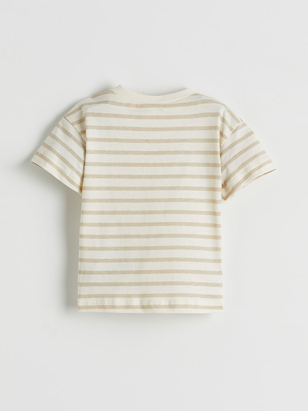 Kahverengi Çizgili Erkek Bebek Salopet ve Tişört-4