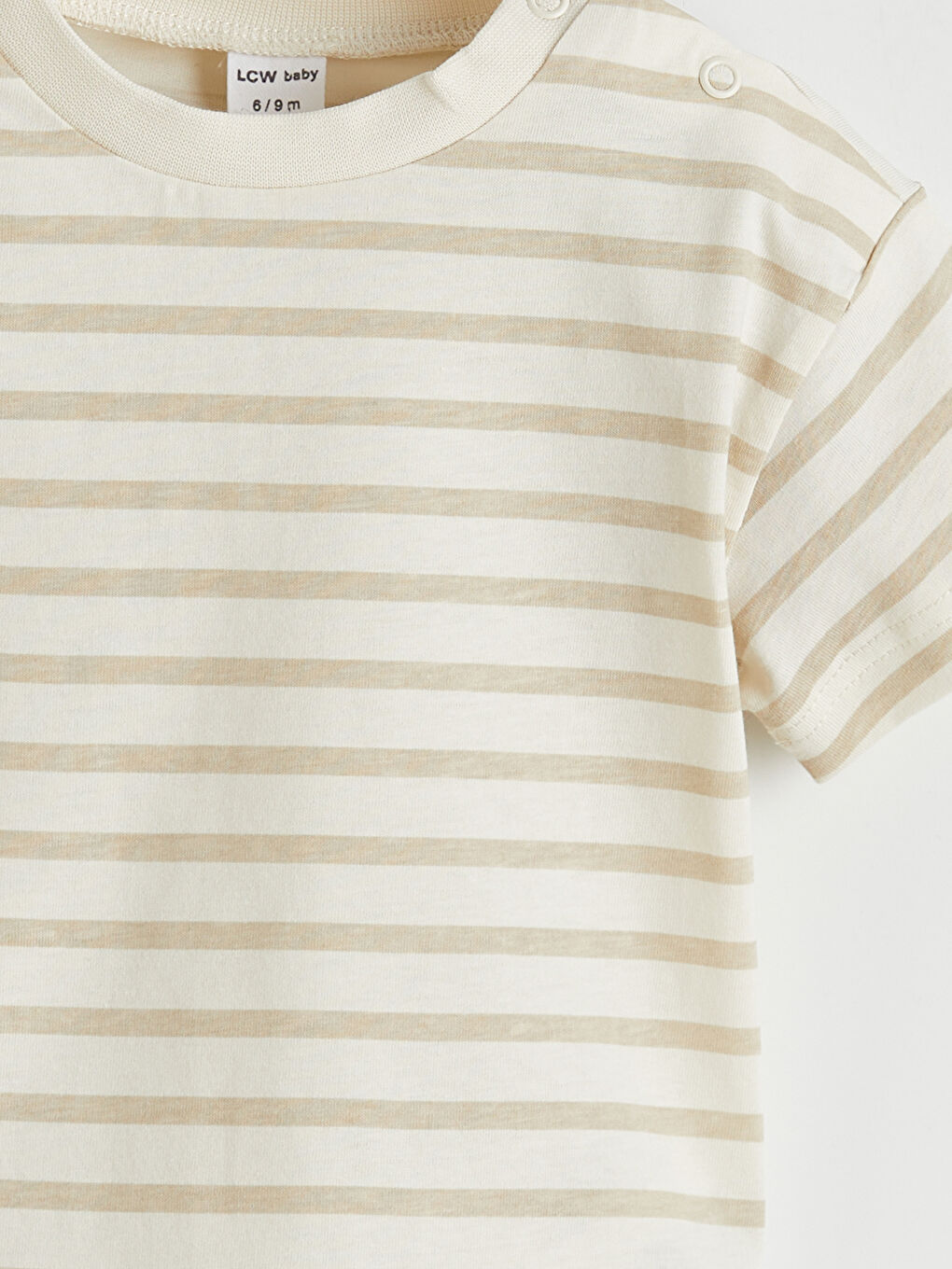 Kahverengi Çizgili Erkek Bebek Salopet ve Tişört-5