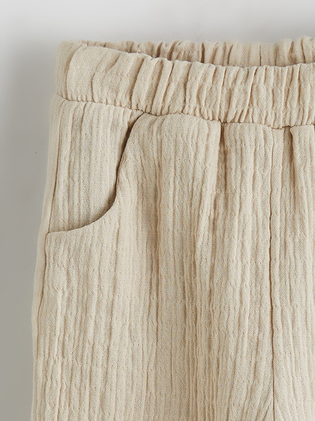 Bej Müslin Erkek Bebek Gömlek ve Pantolon-6