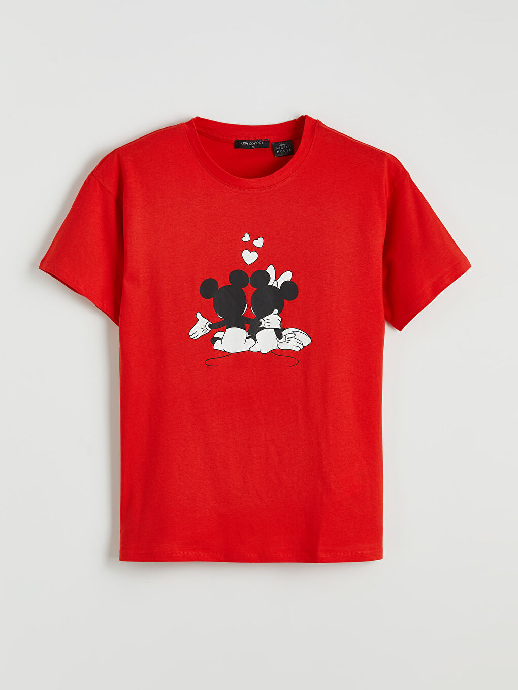 Damen-T-Shirt mit Mickey- und Minnie-Maus-Druck-4
