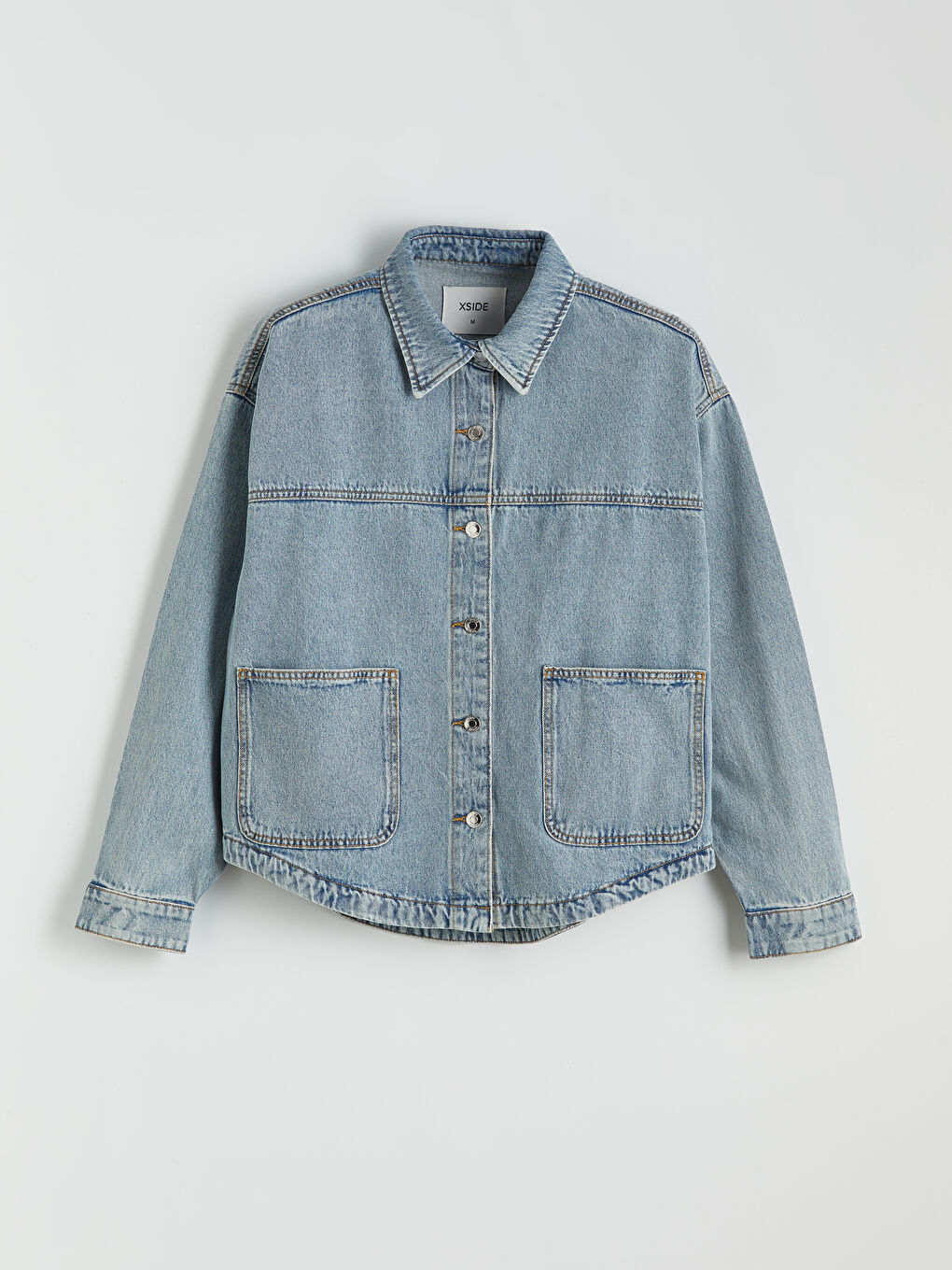 Γυναίκα ΜΠΛΕ Κορυφαίο πουκάμισο-4