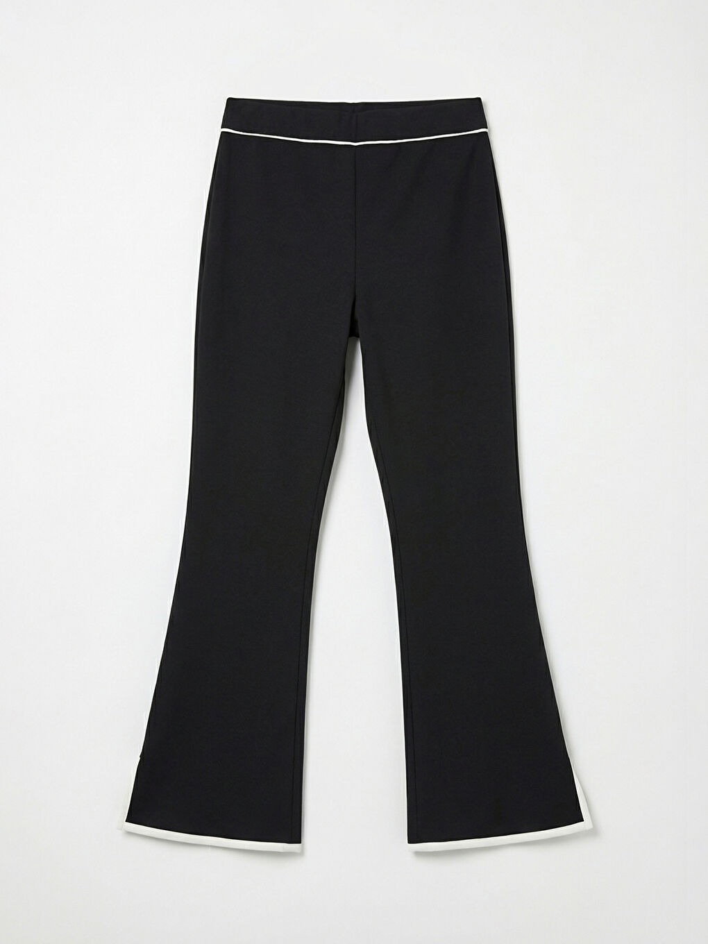 Siyah İspanyol Paça Kız Çocuk Tayt-1