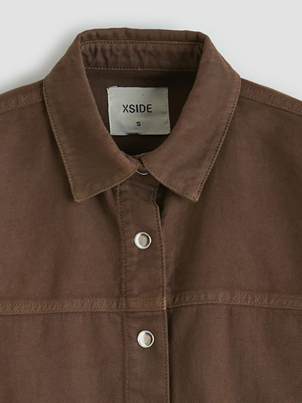 Veste en jean oversize à col pour femme-8