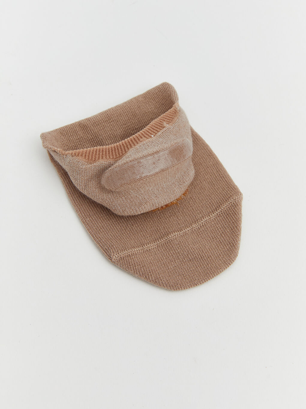 Kahverengi Kaymak Topuk Desenli Kadın Babet Çorap 3'lü-2