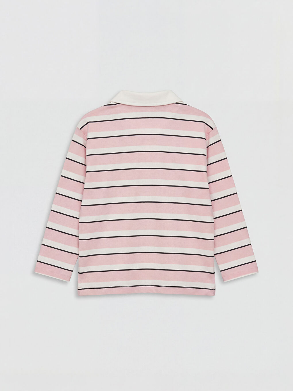 Ekru Polo Yaka Kız Bebek Bluz ve Tayt Pantolon Pantolon -3