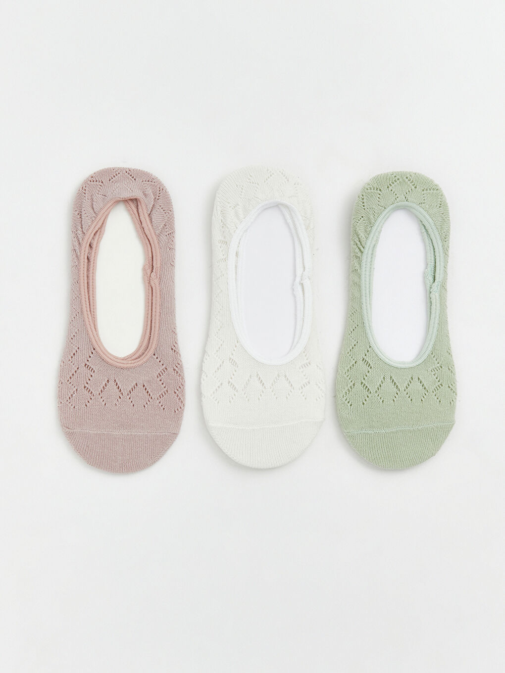 Gri Ajurlu Kadın Babet Çorap 3'lü