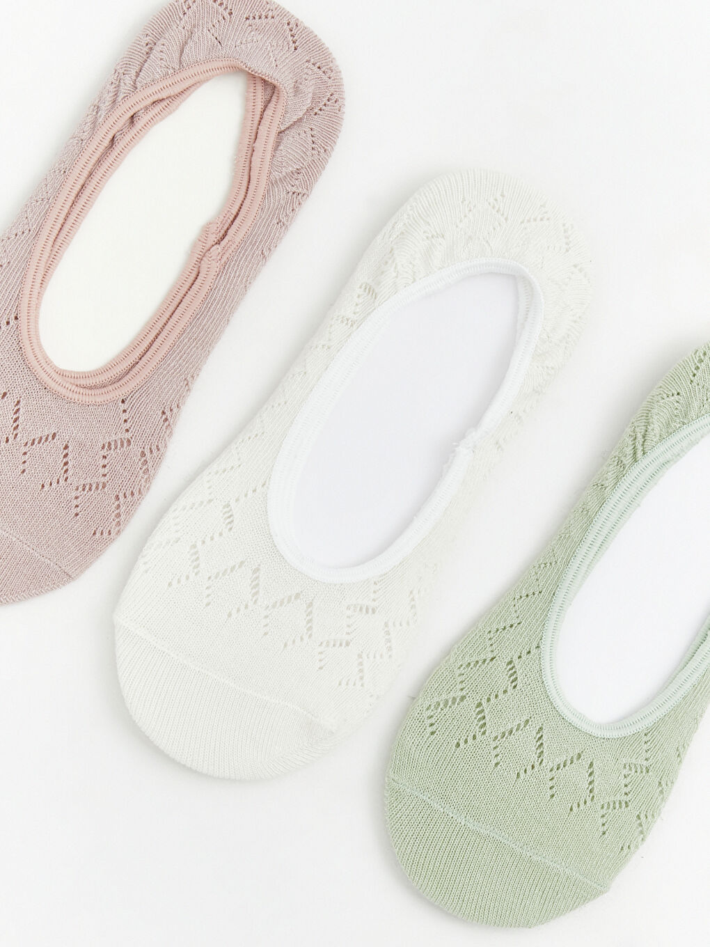 Gri Ajurlu Kadın Babet Çorap 3'lü-1