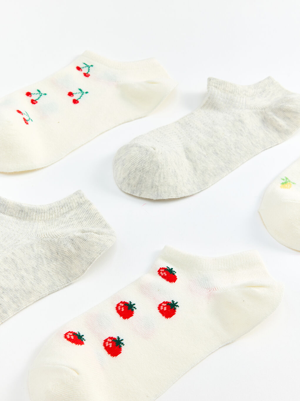 Woman ECRU Trainer Socks-1