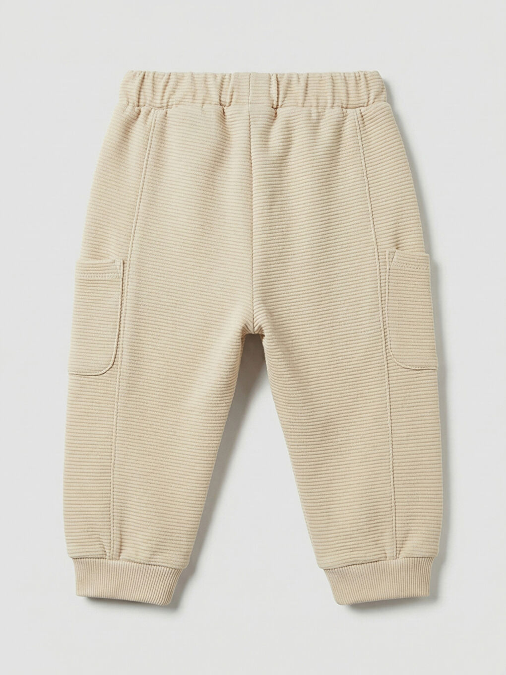 Bej  Kargo Cepli Erkek Bebek Jogger Eşofman Altı-1