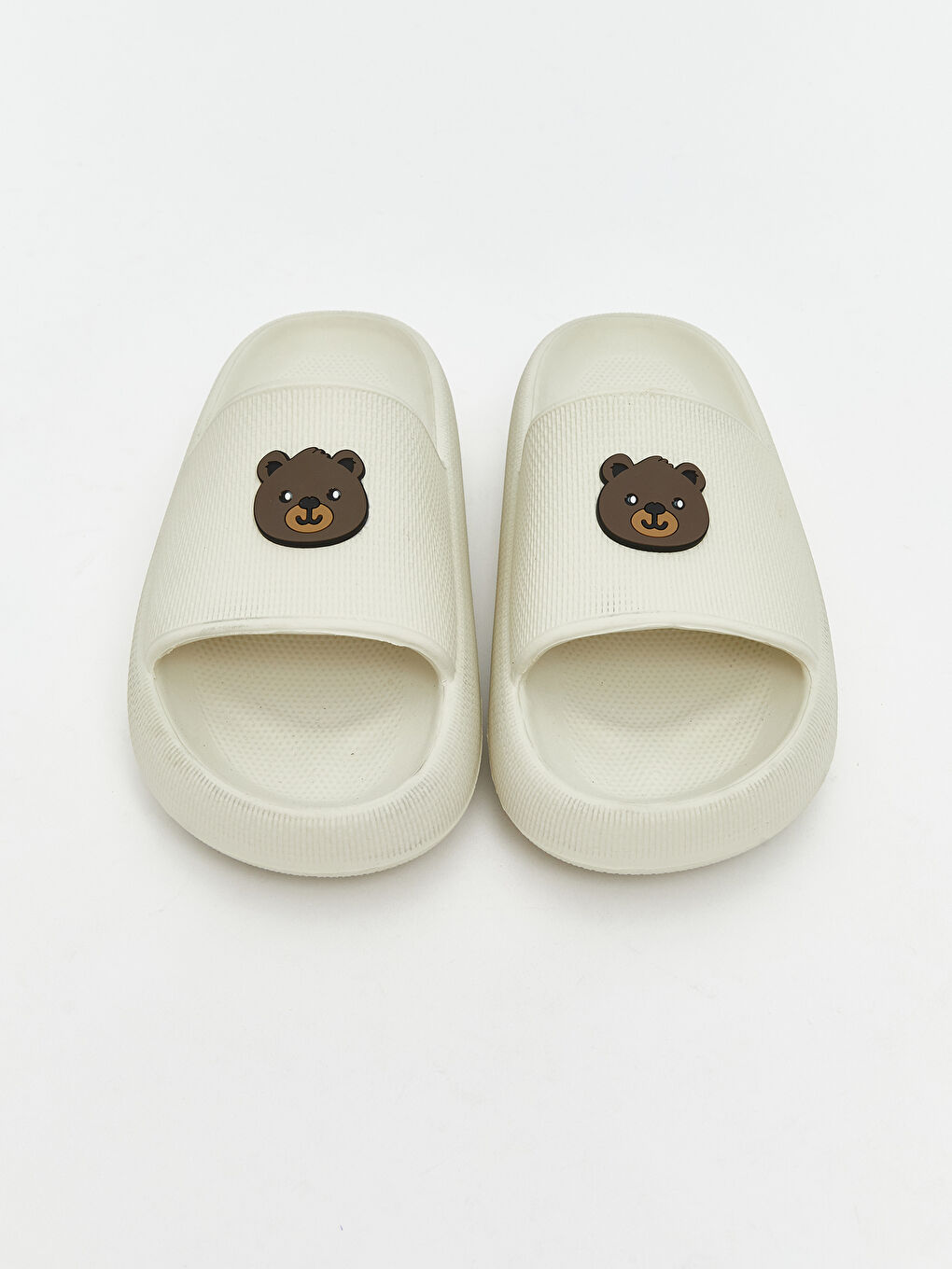 Bej Ayı Teddy Baskılı Kadın Terlik-2