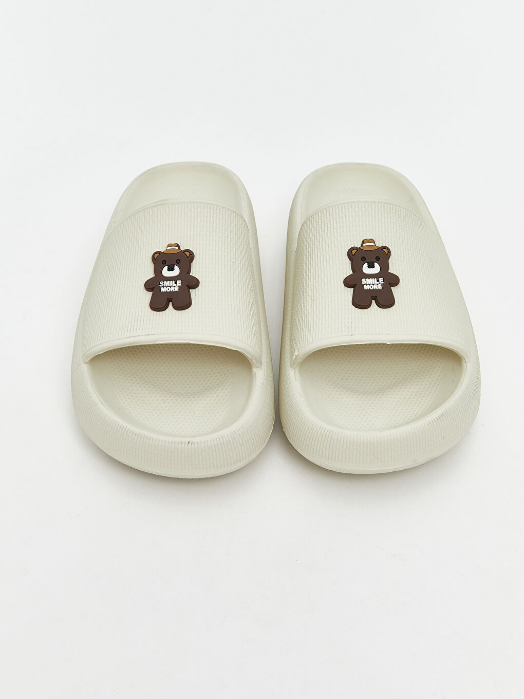 Bej Ayı Teddy Baskılı Kadın Terlik-2