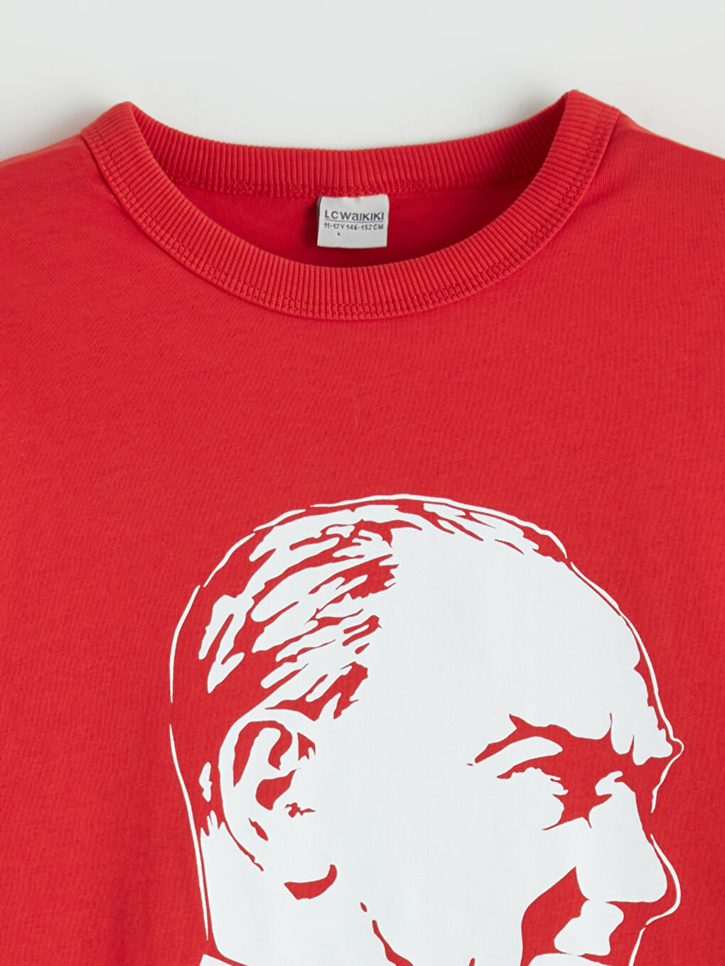 Kırmızı Atatürk Baskılı Erkek Çocuk Tişört-3