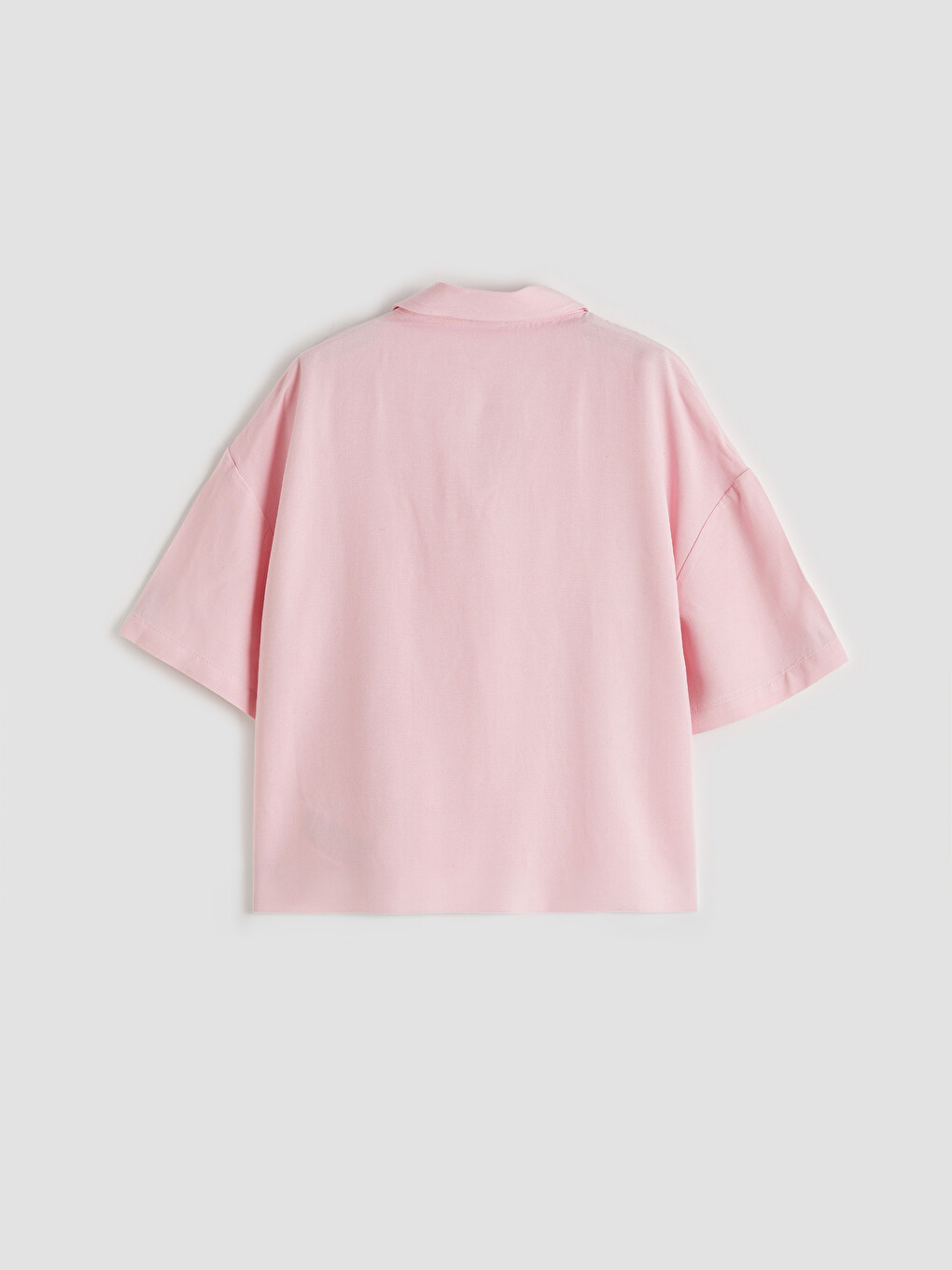 Pembe Regular Fit Fiyonk Detaylı Kız Çocuk Bluz-1