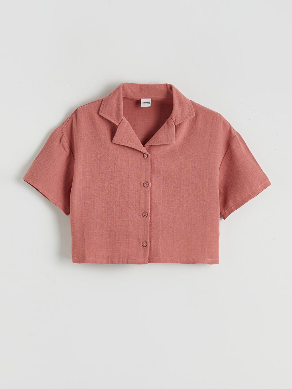 Pembe Basic Kız Çocuk Müslin Gömlek ve Pantolon-1