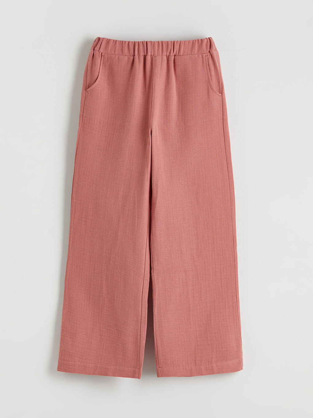 Pembe Basic Kız Çocuk Müslin Gömlek ve Pantolon-3