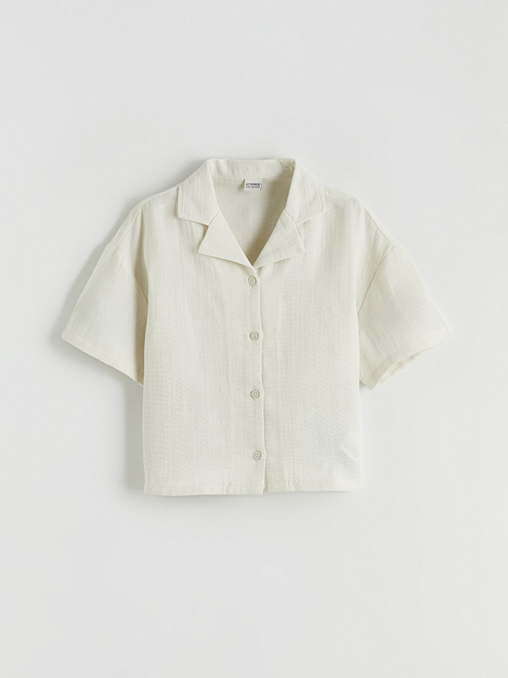 Gri Basic Kız Çocuk Müslin Gömlek ve Pantolon-1