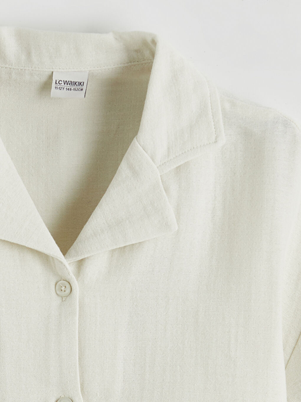 Gri Basic Kız Çocuk Müslin Gömlek ve Pantolon-2