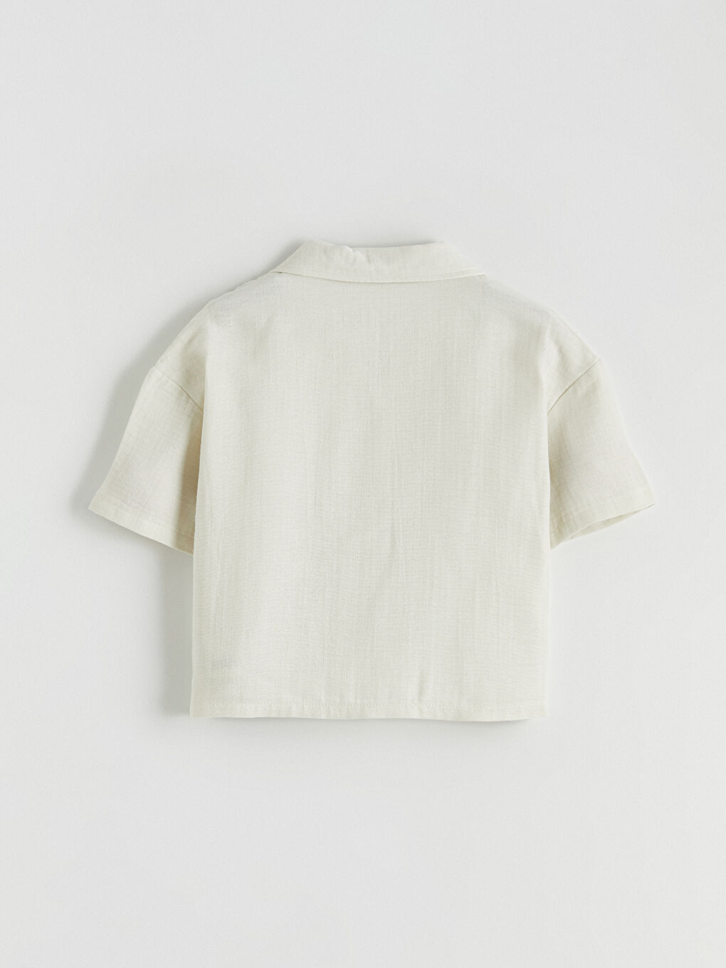 Gri Basic Kız Çocuk Müslin Gömlek ve Pantolon-3