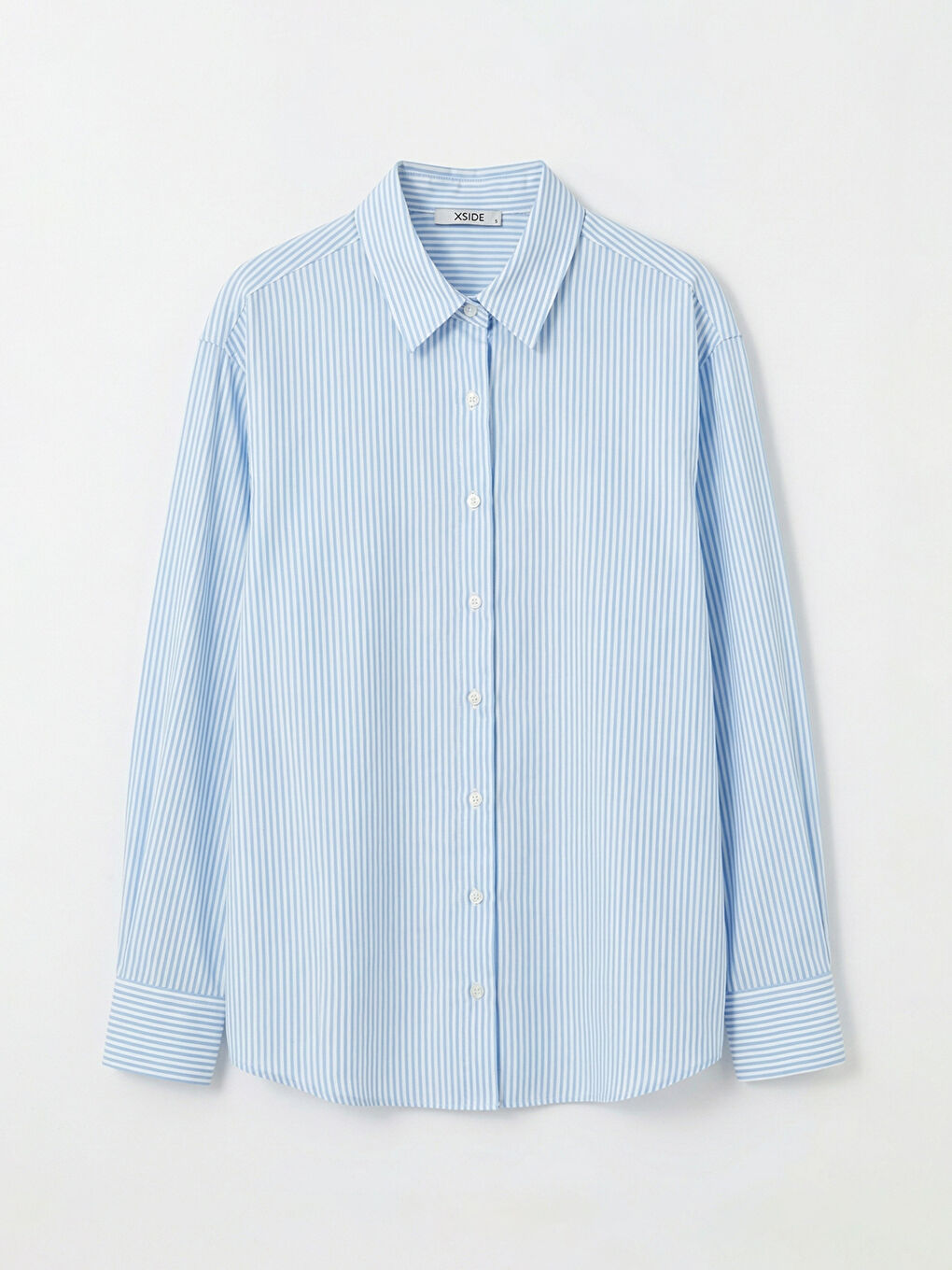 жолақты оверсайз оксфорд әйелдер жейдесі-8