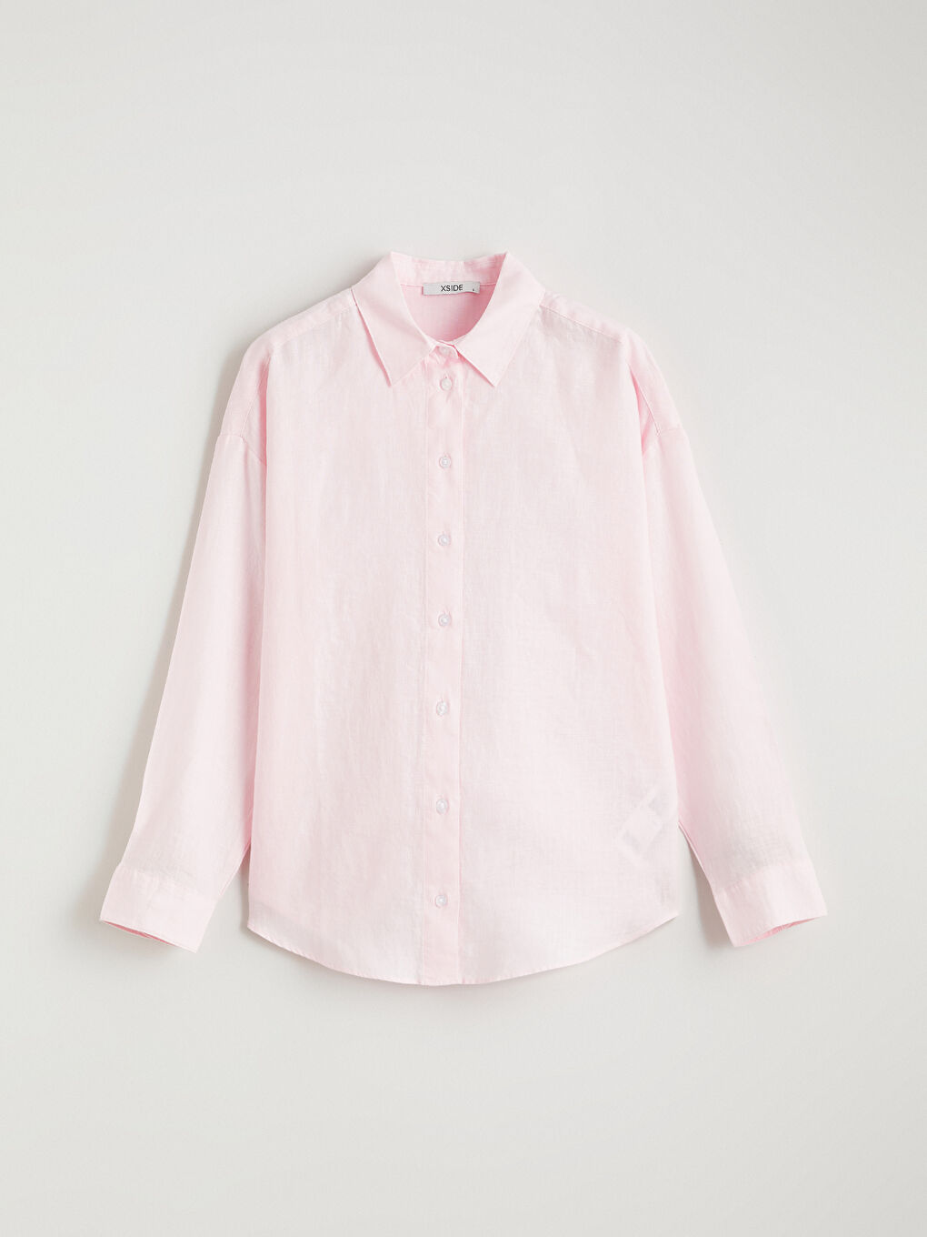 Oversize Keten Kadın Gömlek-4