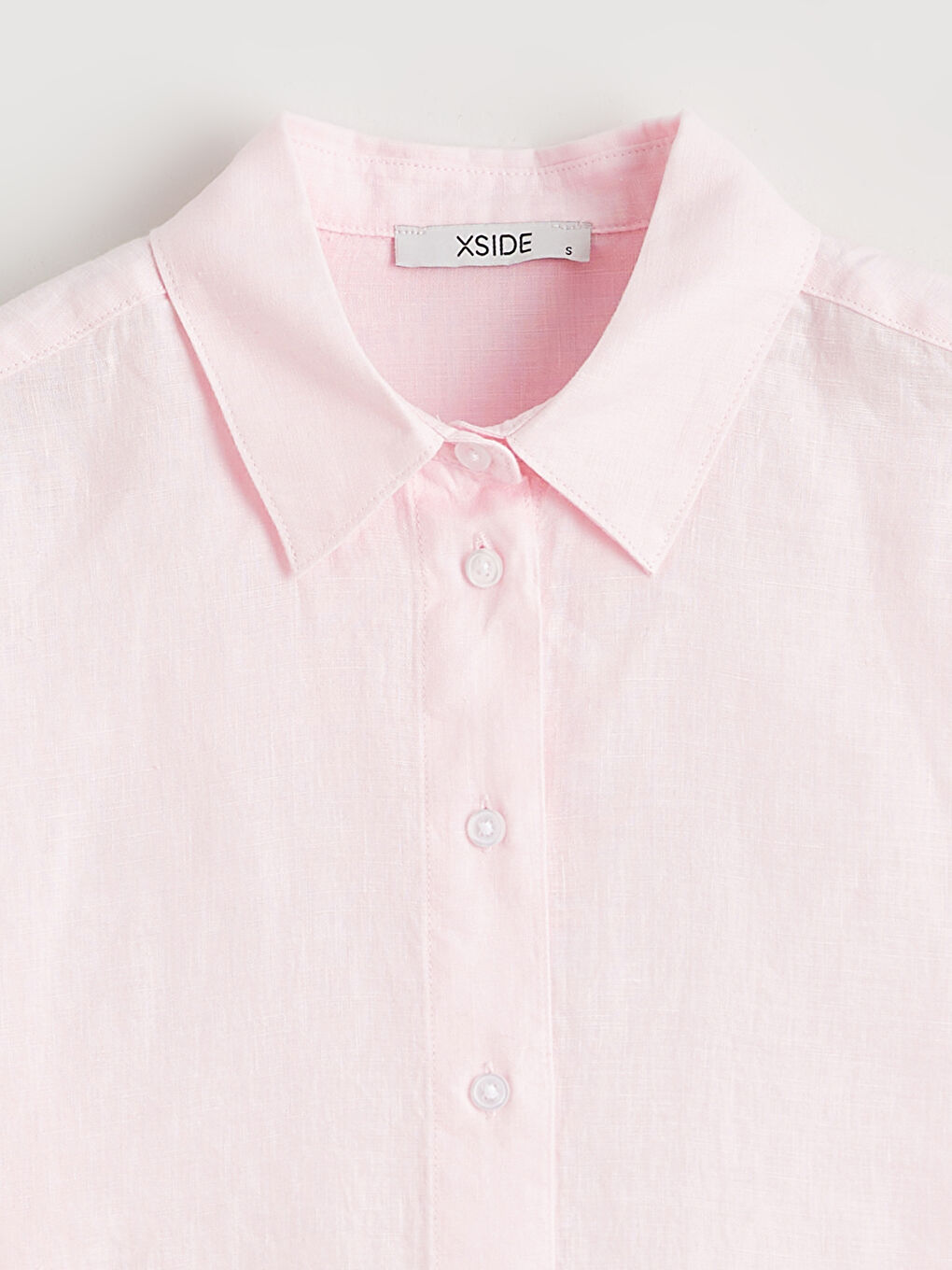 Oversize Keten Kadın Gömlek-5