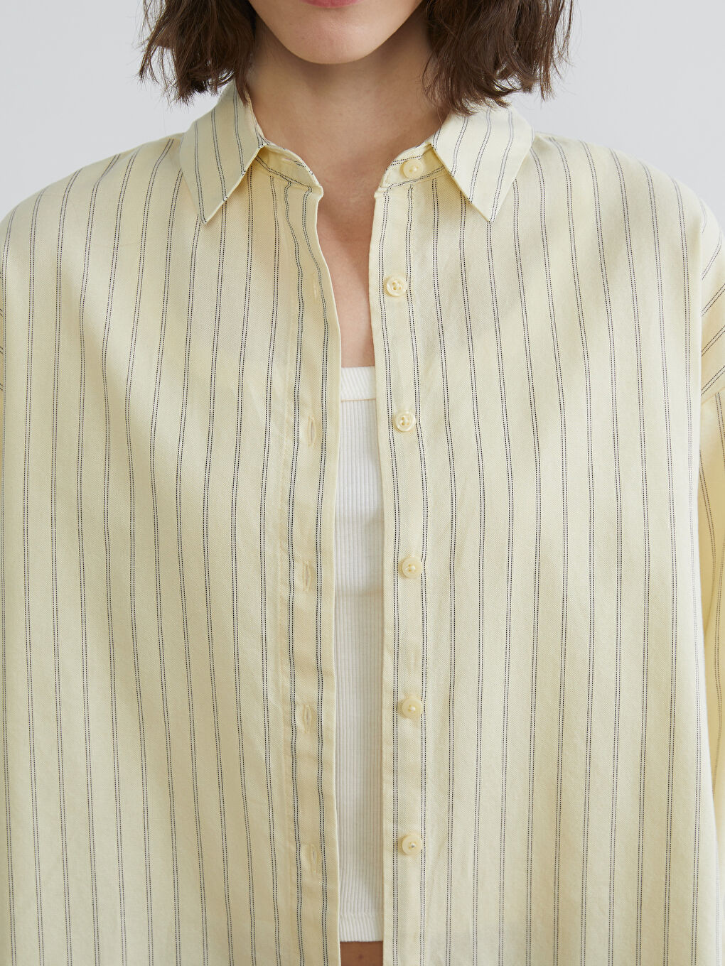 Striped Poplin Women's Shirt-2