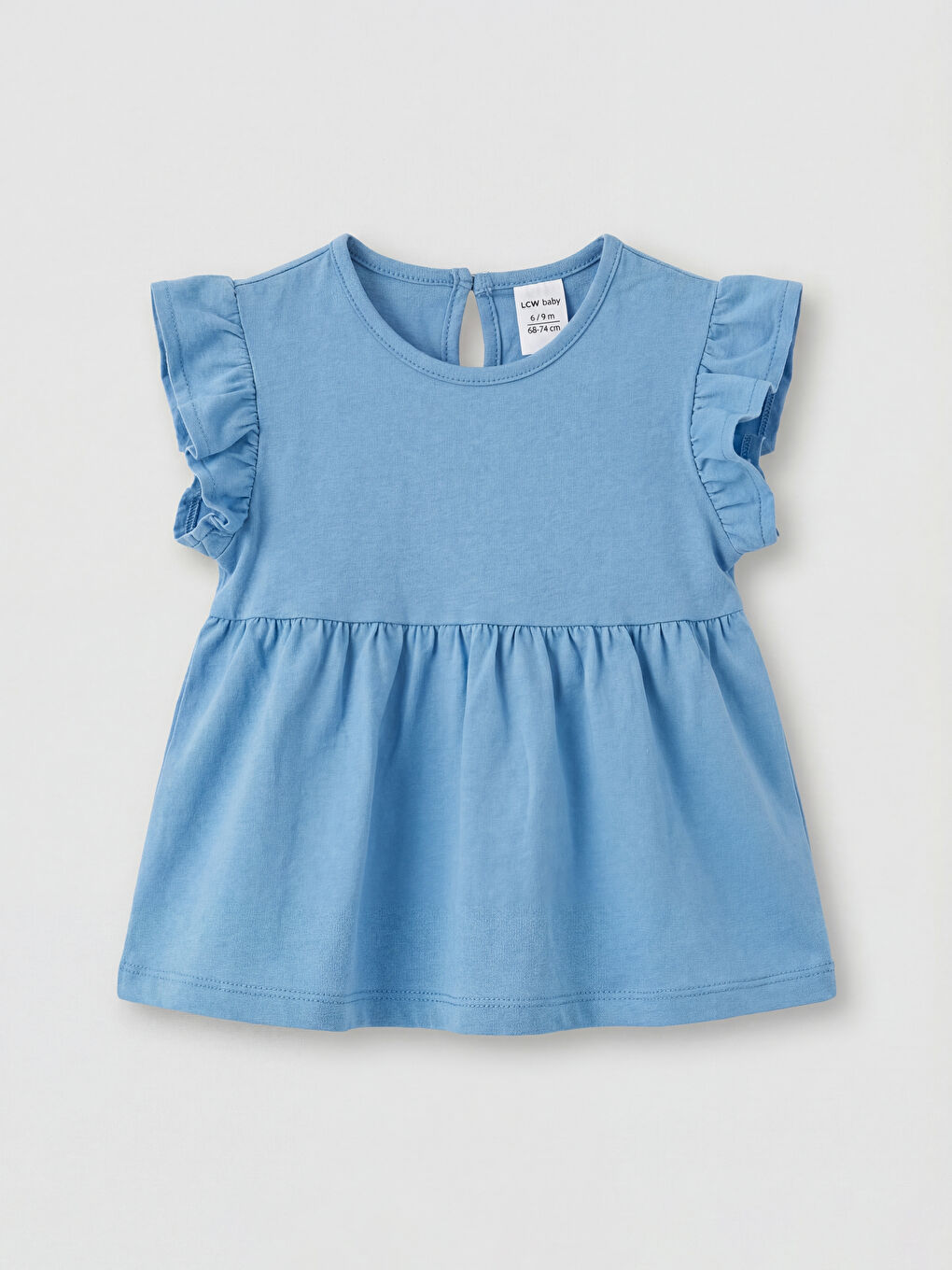 Mavi Puantiyeli Kız Bebek Takım-1