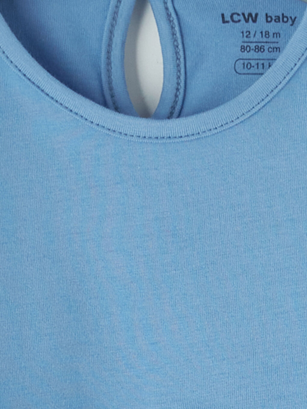 Mavi Puantiyeli Kız Bebek Takım-3