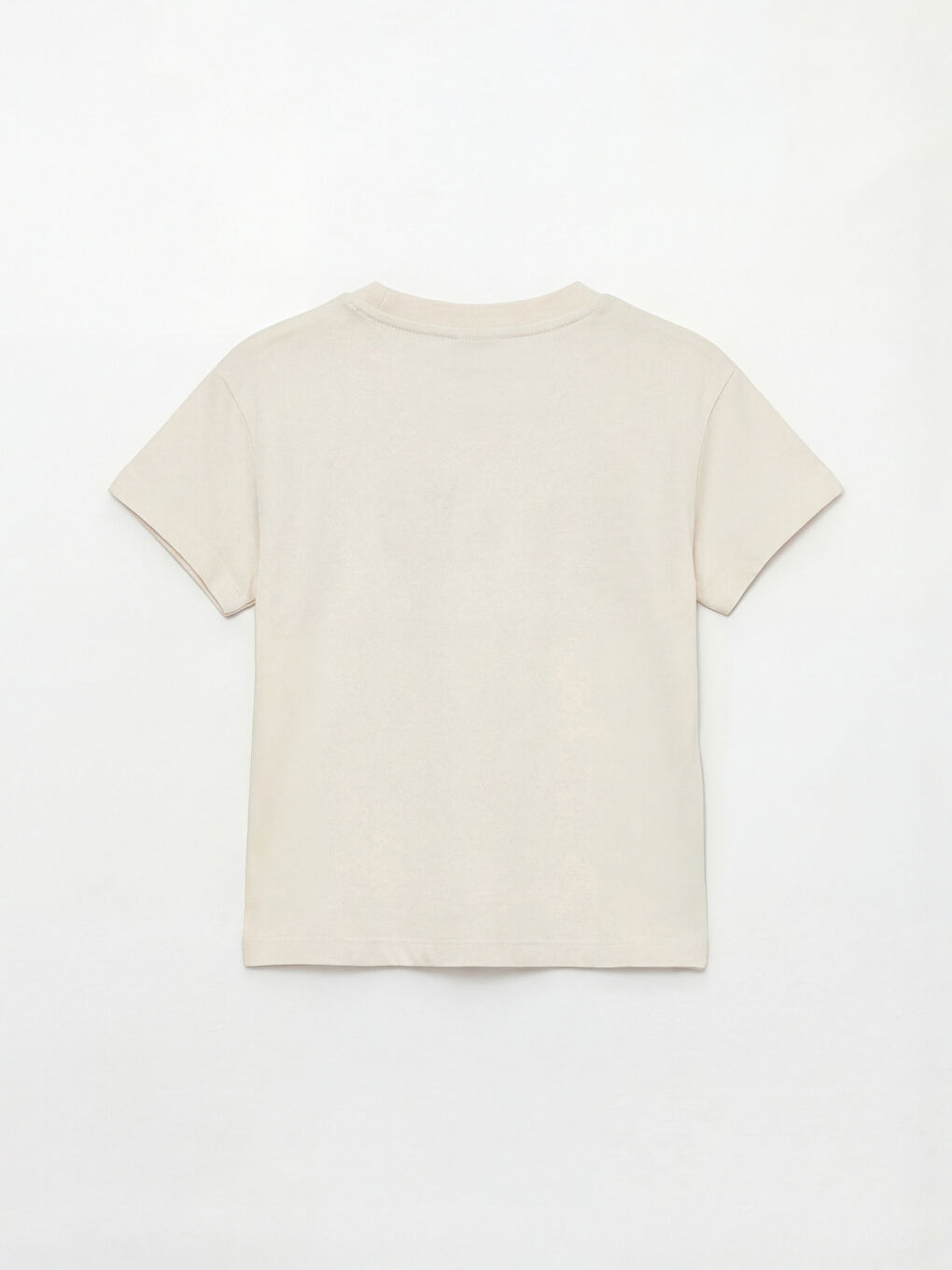 Ekru Bisiklet Yaka Baskılı Erkek Bebek Tişört ve Şort-2