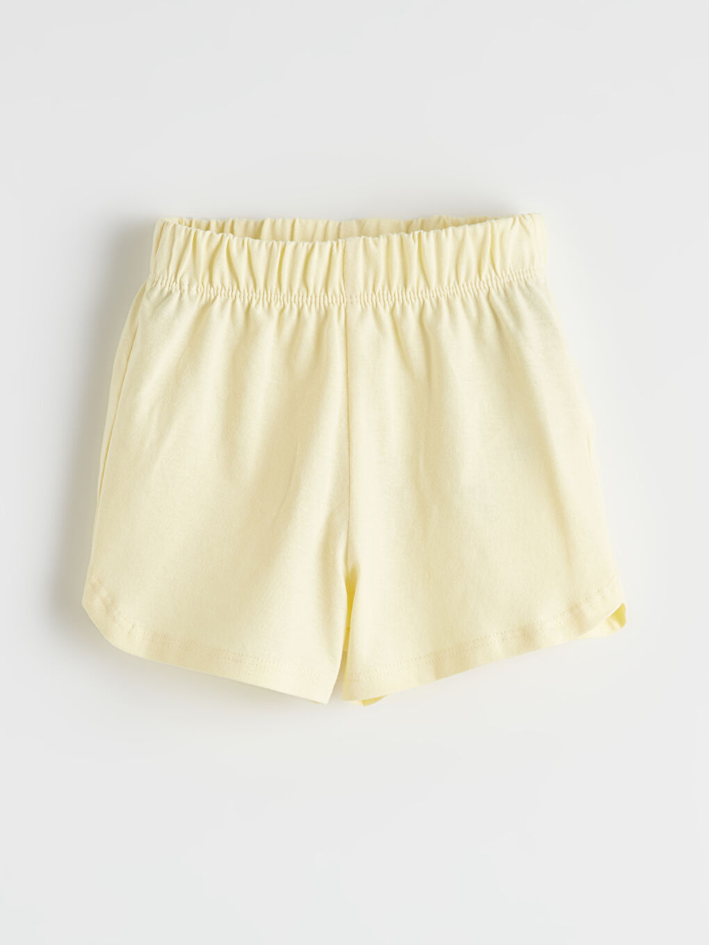 Ekru Çiçek Baskılı Fırfırlı Kız Bebek Tişört ve Şort-4